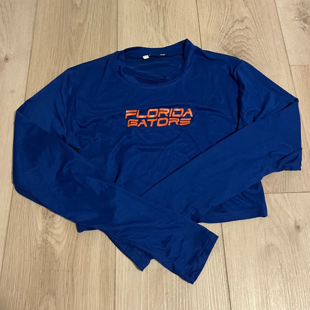 UF Florida Gators Long Sleeve | Blue with Orange Writing | Size S/M | $15